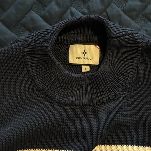 Tuckernuck Navy Striped Cotton Sweater - Picture 3 of 6
